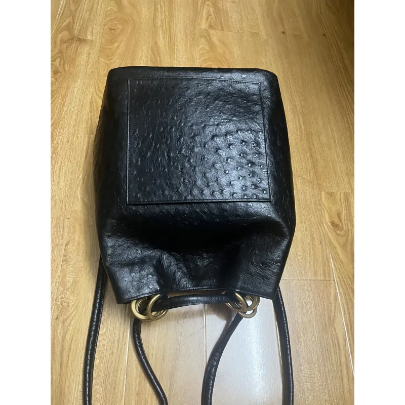 Balo nữ 24x31x14 da thật dập vân đà điểu 2hand 996738