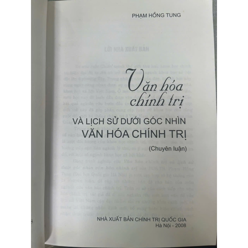 VĂN HÓA CHÍNH TRỊ VÀ LỊCH SỬ DƯỚI GÓC NHÌN VĂN HÓA CHÍNH TRỊ 531156