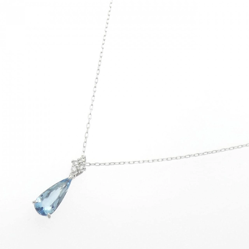K18WG Aquamarine Necklace 1.14CT - Hàng hiệu Authentic 858803