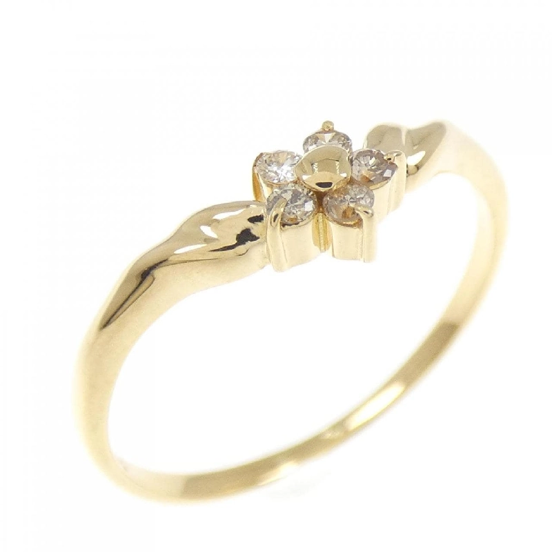 Nhẫn kim cương hoa K18YG - Hàng hiệu Authentic 849798