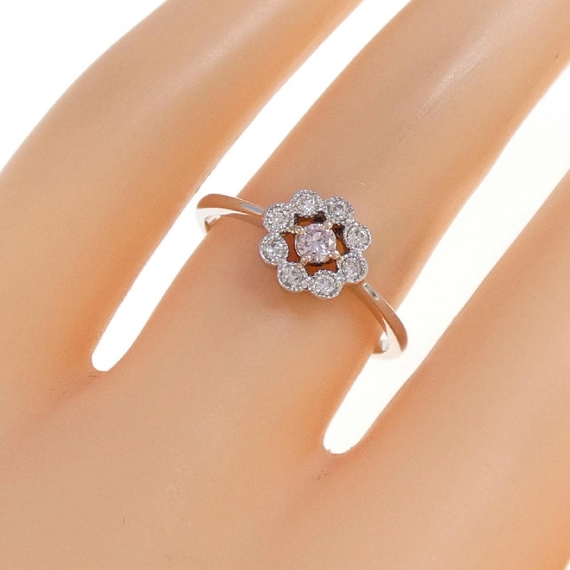 Nhẫn kim cương hồng PT900/K18PG 0.08CT 670361