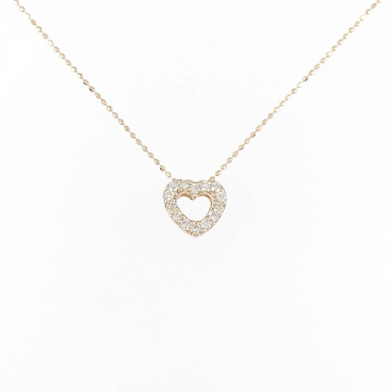 K18PG Dây chuyền hình trái tim có kim cương 0.09CT - Hàng hiệu Chính hãng 863330