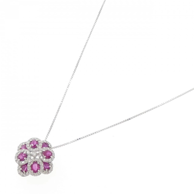 K18WG Dây chuyền Ruby 1.75CT - Hàng hiệu Chính hãng 858891