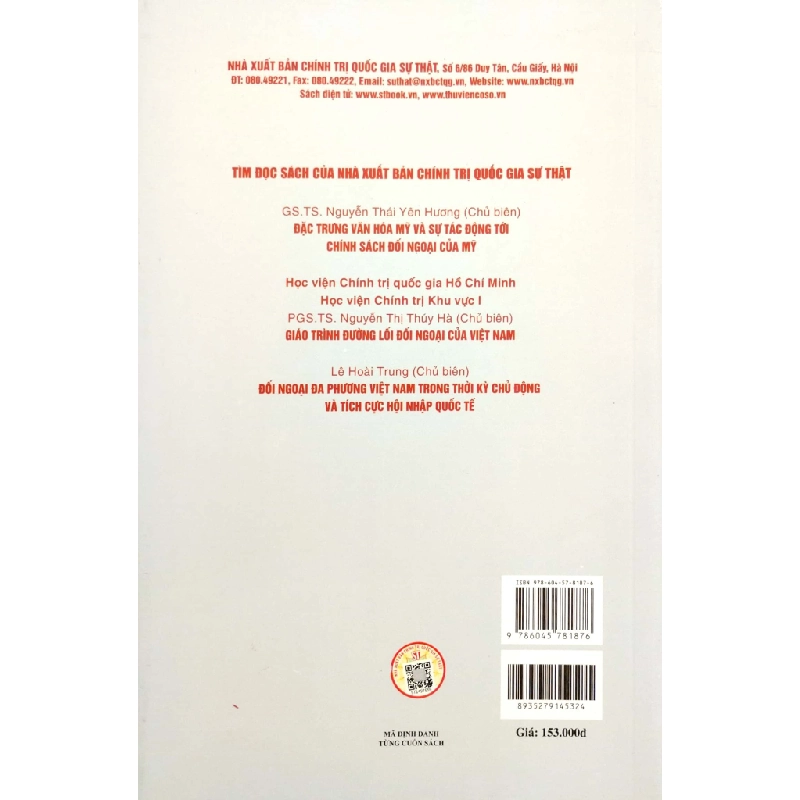 Chính Sách Đối Ngoại Của Ucraina Từ Năm 1991 Đến Nay - Kinh Nghiệm Và Bài Học Cho Việt Nam Trong Quan Hệ Với Các Nước Lớn (Sách Chuyên Khảo) - PGS. TS. Nguyễn Anh Tuấn 206058