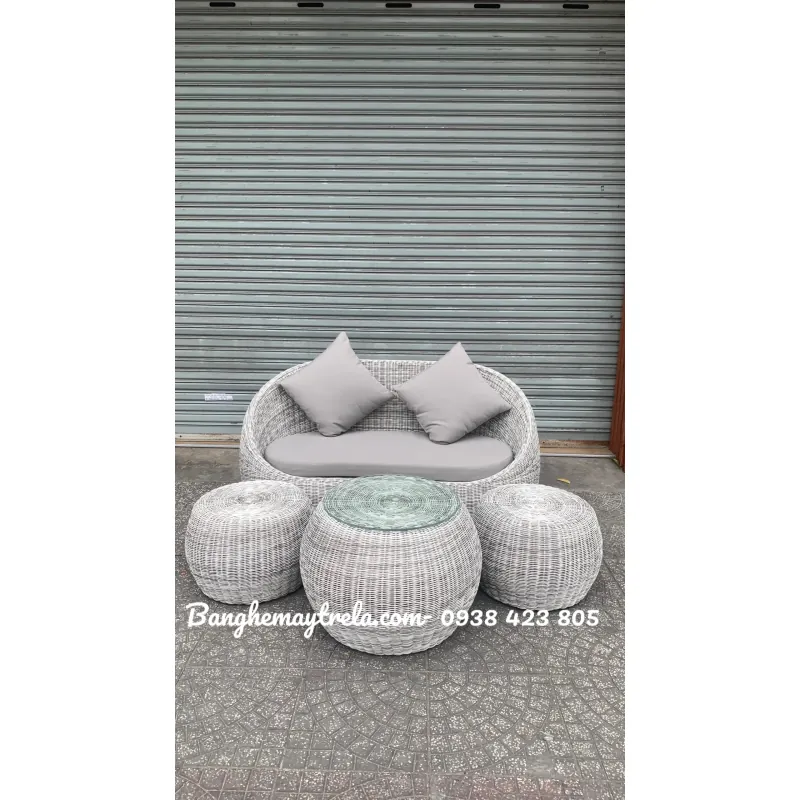 Sofa sò mây nhựa phòng khách 702758