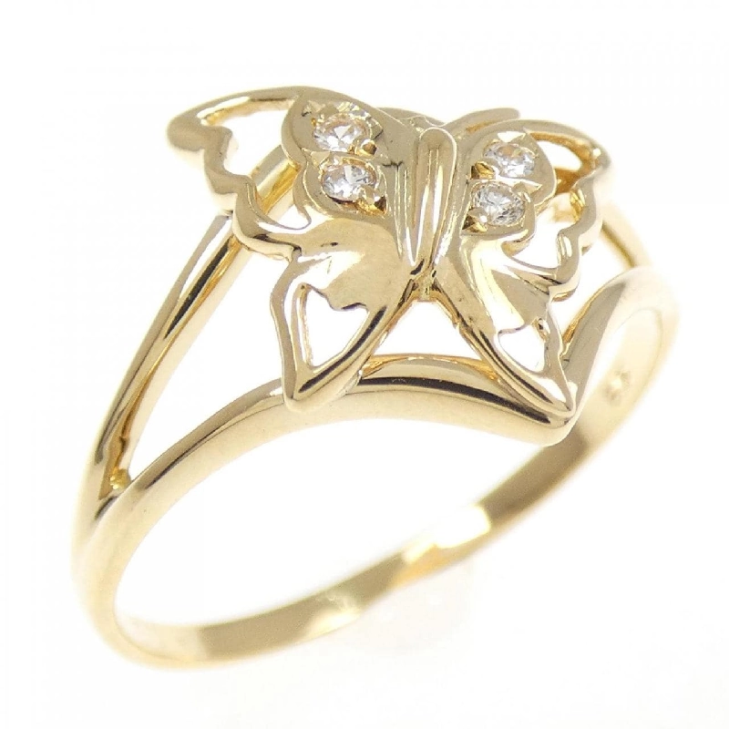 Nhẫn kim cương bướm K18YG 0.03CT 671896