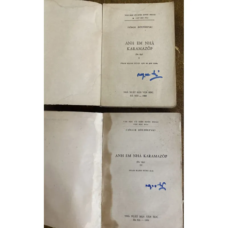 Anh em nhà Karamazôp- Fyodor Dostoevsky (tập 1,3) xb 1988 1025539