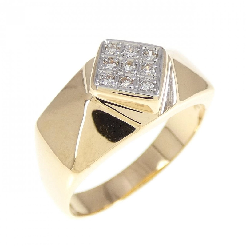 Nhẫn kim cương K18YG/PT900 0.08CT 671931