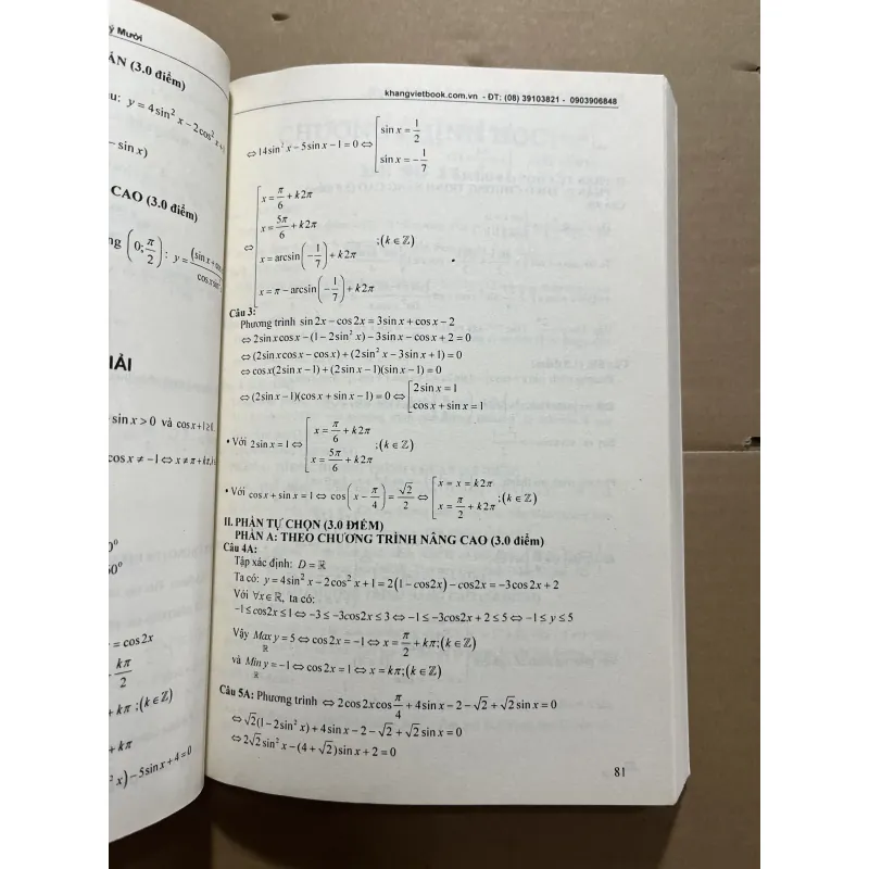bí quyết điểm 10 kiểm tra toán 11 976887