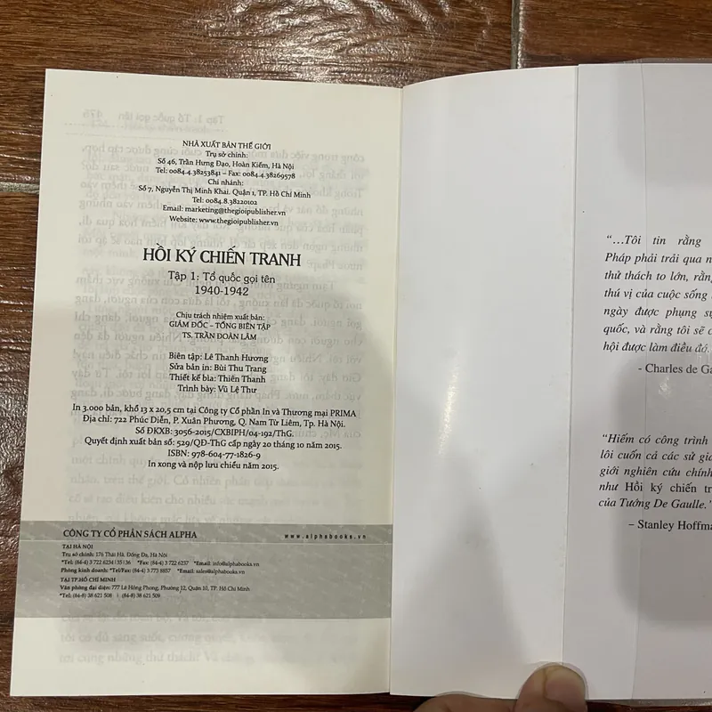Hồi Ký Chiến Tranh (Tập 1: Tổ quốc gọi tên) - Charles De Gaulle (8) 590471