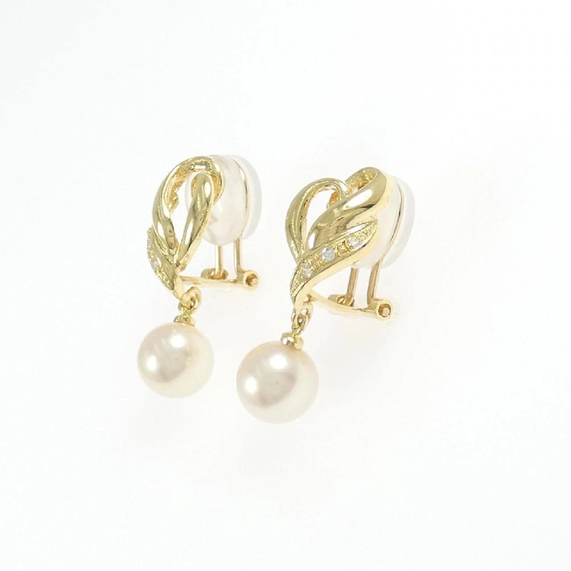 Bông tai Akoya Pearl K18YG 6.9mm - Hàng hiệu Chính hãng 871619