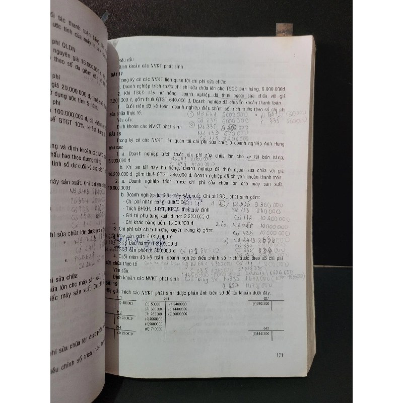 Bài tập - bài giải kế toán tài chính mới 70% bẩn bìa, ố nhẹ, rách gáy, có chữ viết 2008 HCM1604 GIÁO TRÌNH, CHUYÊN MÔN 919480