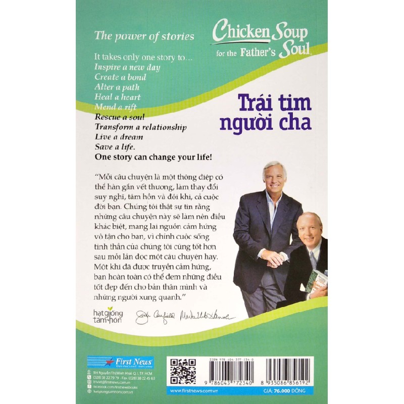 Chicken Soup For The Father's Soul - Trái Tim Người Cha (Song Ngữ Anh - Việt) - Jack Canfield, Mark Victor Hansen, Jeff Aubery, Mark Donnelly 141857