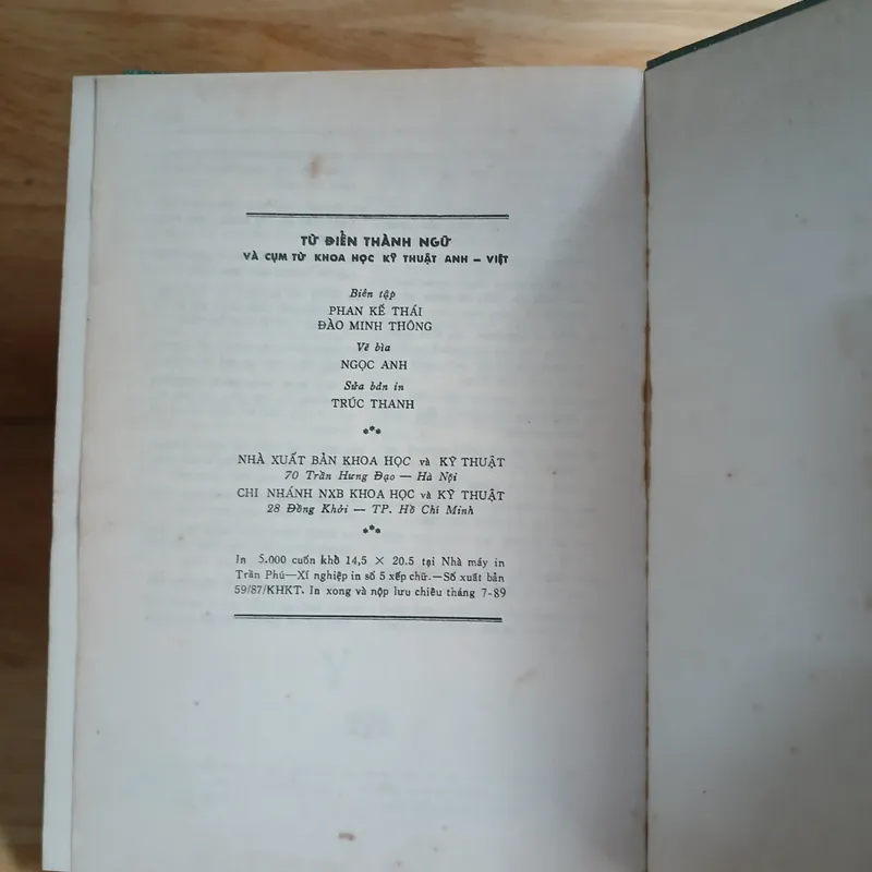 Từ Điển Thành Ngữ Anh ▪︎ Việt (Xb 1989) - Lã Thành 500198