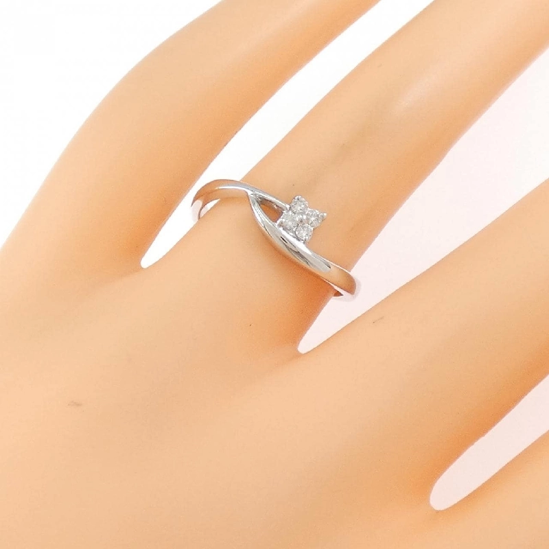 Nhẫn kim cương hoa K18WG - Hàng hiệu Authentic 854586