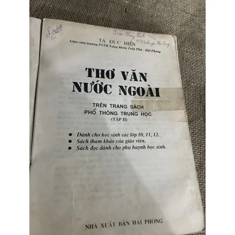 THƠ VĂN NƯỚC NGOÀI TRÊN TRANG SÁCH PHỔ THÔNG TRUNG HỌC   763367