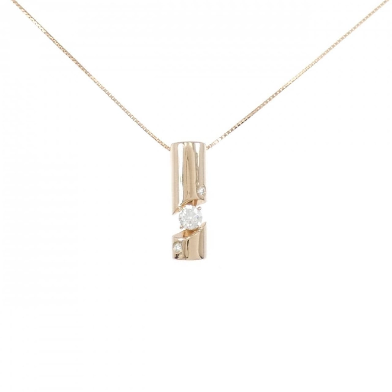 K18PG Dây chuyền kim cương 0.326CT - Hàng hiệu Authentic 858946