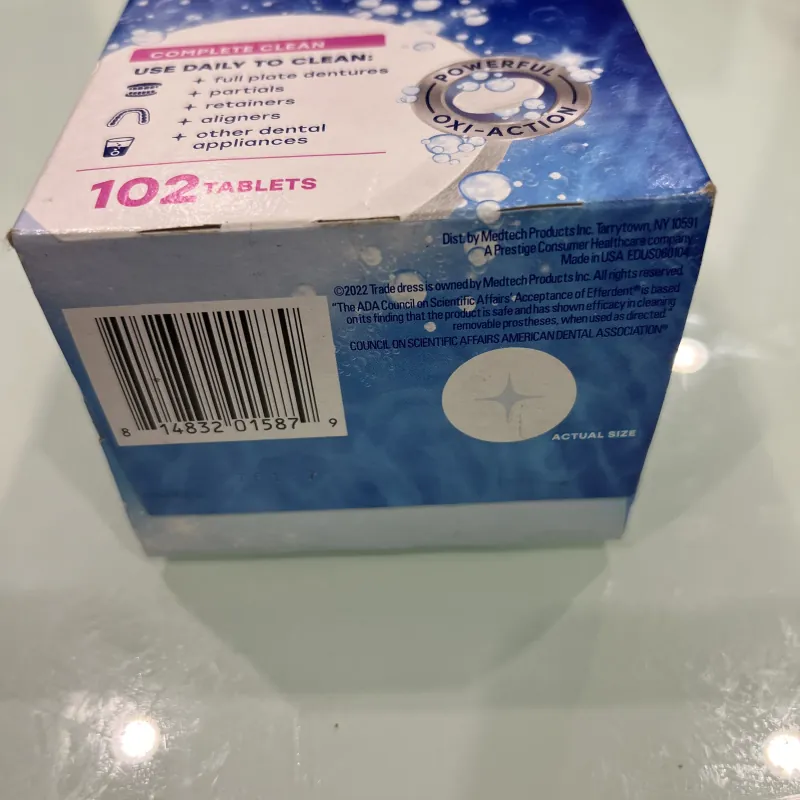 Efferdent & Polident viên sủi dành cho hàm chỉnh nha - thương hiệu Mỹ 934360