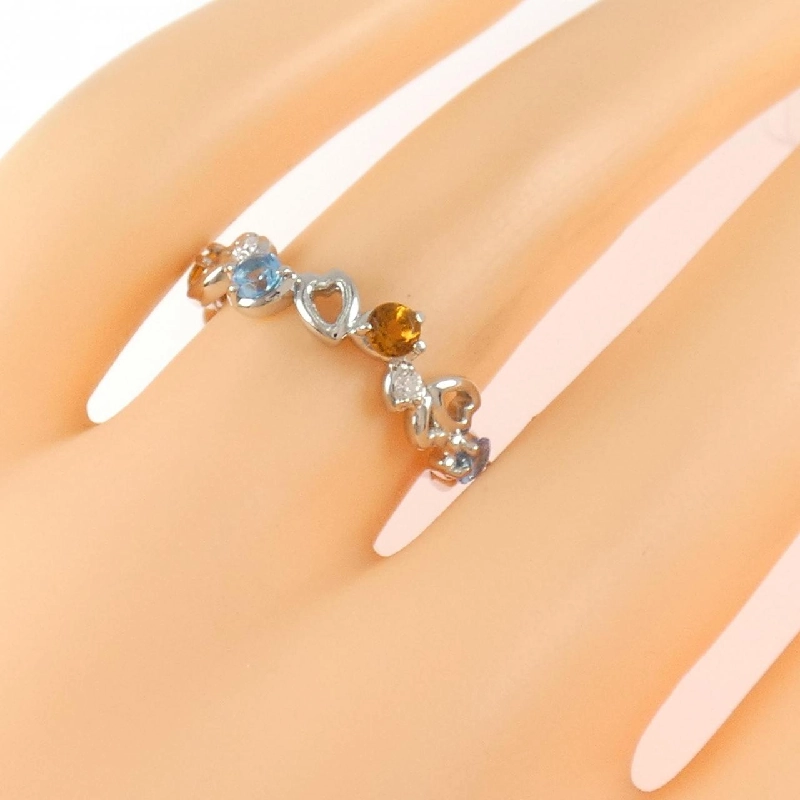 PT950 Nhẫn Đá Màu - Hàng hiệu Authentic 850621