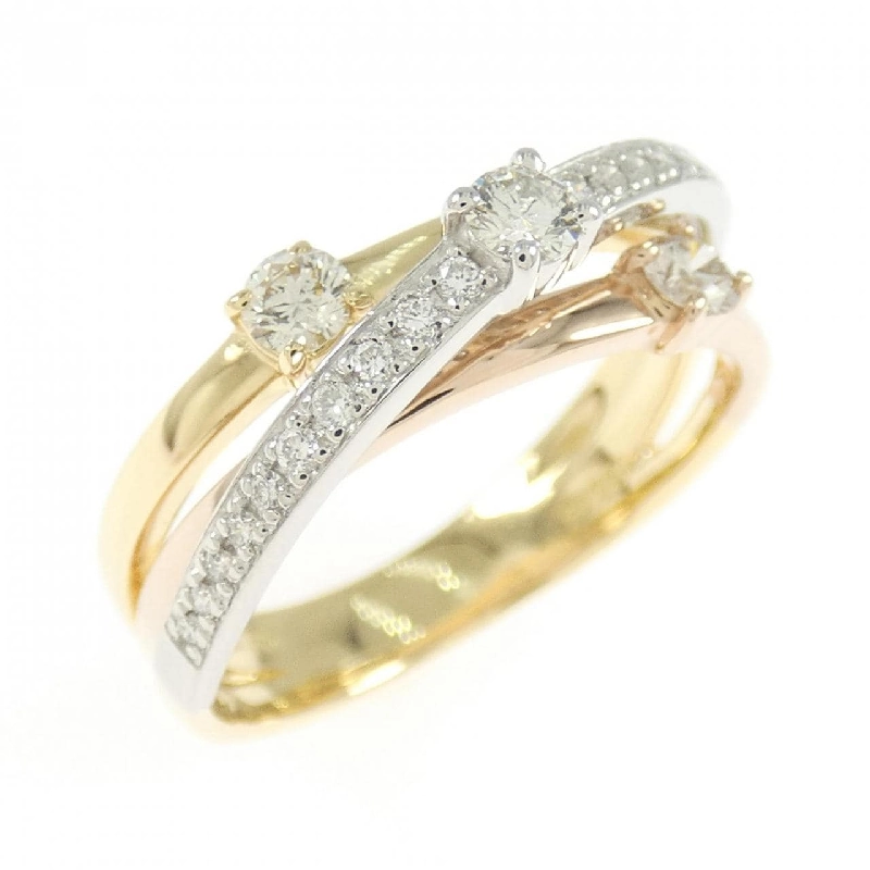 Nhẫn kim cương K18YG/PT900/K18PG 0.30CT 668503