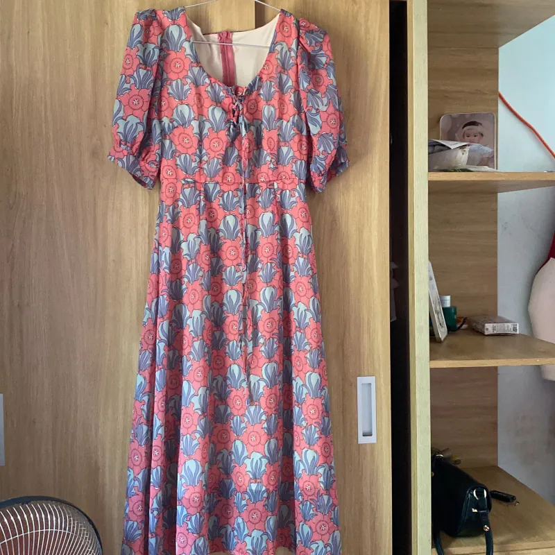 Đầm sự tiệc nữ vải voan hoa văn trẻ trung 1m2 1019236