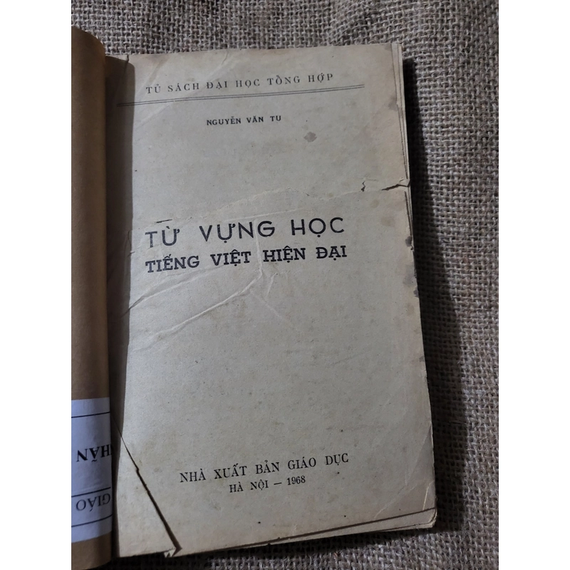 Từ vựng trong tiếng Việt hiện đại _ Ngữ  pháp tiếng Việt_  Nguyễn Tài Cẩn _1975_ 352713