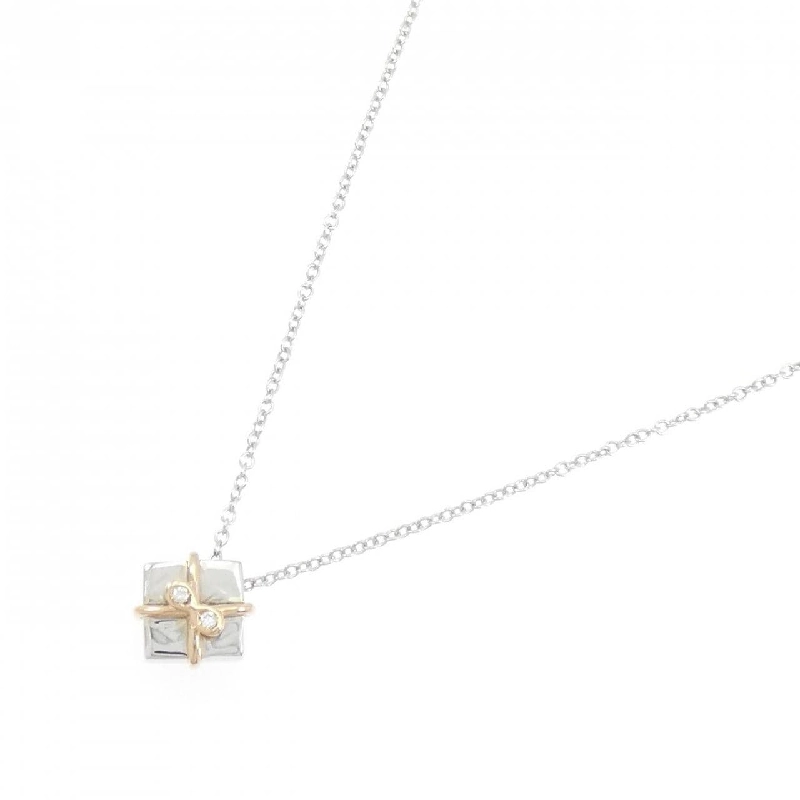 K18WG/K18PG Dây chuyền kim cương 0.02CT - Hàng hiệu Chính hãng 857440