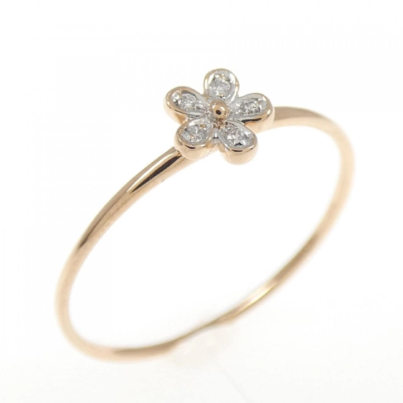 Nhẫn kim cương hoa 750PG/750WG 0.01CT 669588