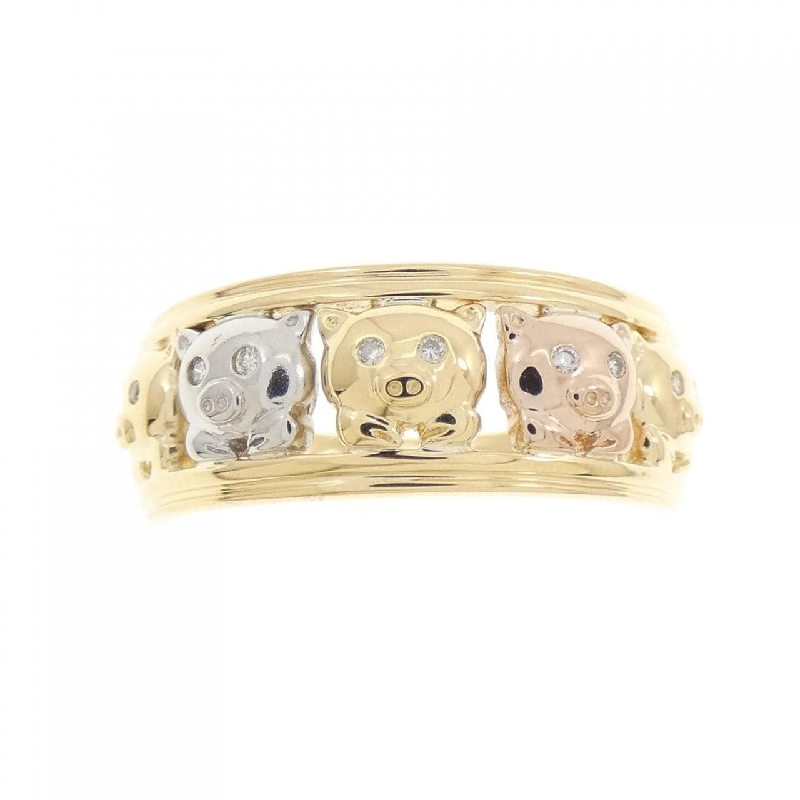 Nhẫn kim cương K18YG/PT900/K18PG 0.05CT - Hàng hiệu Authentic 849134