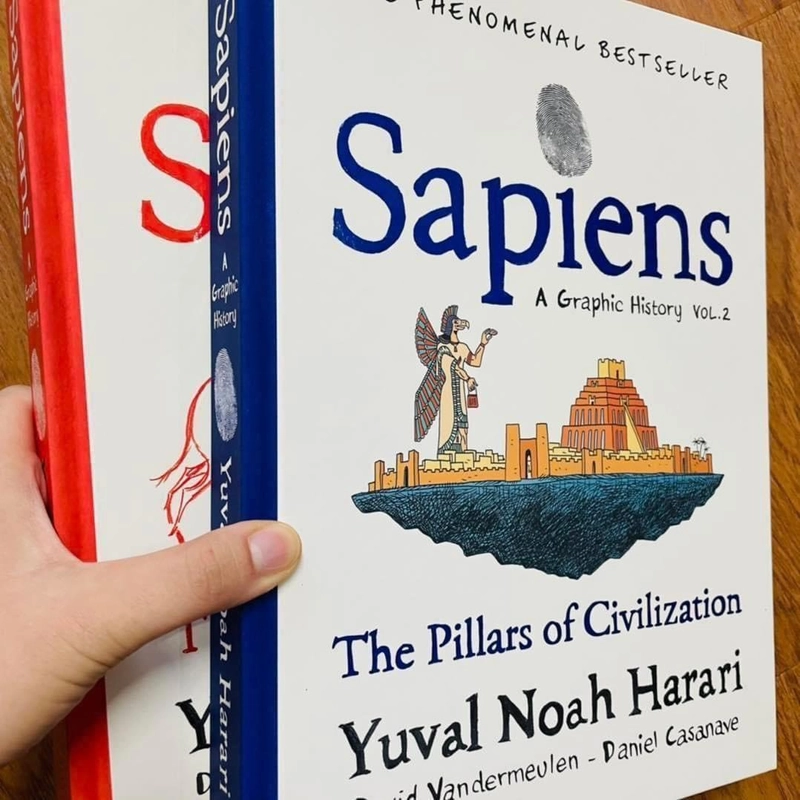 Bộ sách Sapiens - lược sử loài người 2 cuốn tiếng Anh 463045
