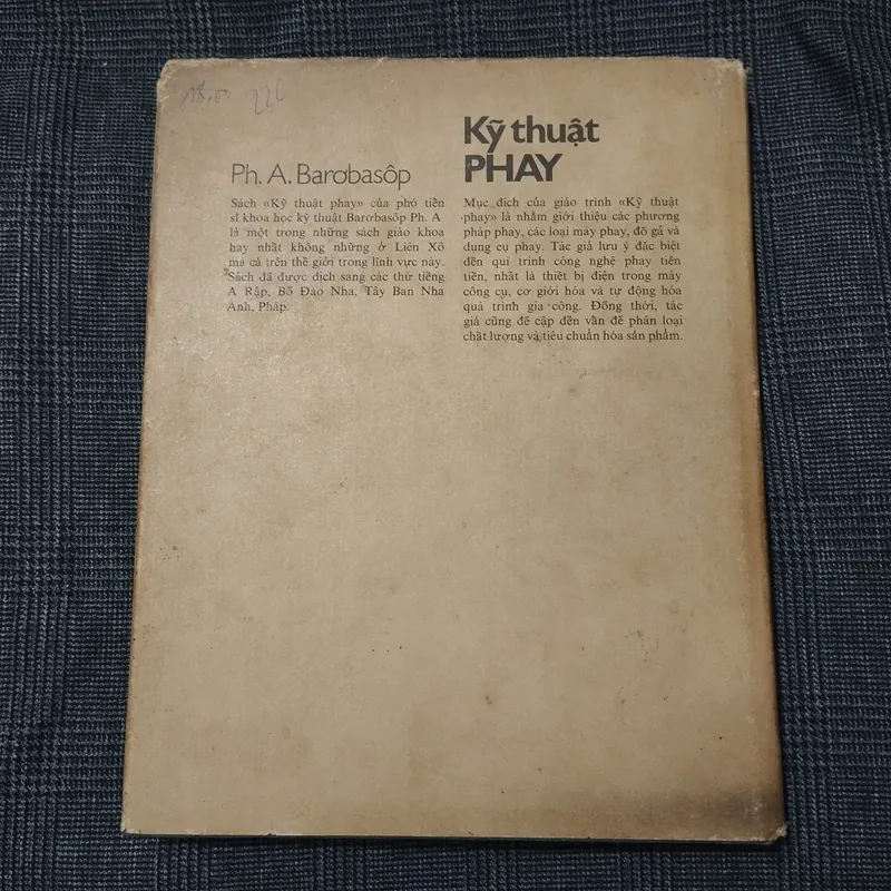 Kỹ Thuật Phay - Ph.A.Barơbasôp - Năm 1984 600973
