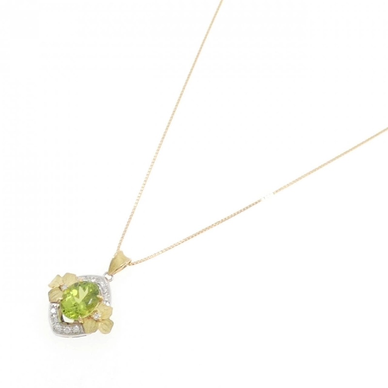 PT900/K18YG Hoa Peridot Dây Chuyền 2.80CT - Hàng hiệu Chính hãng 858513