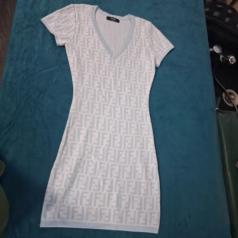 Đầm xanh Fendi 792096