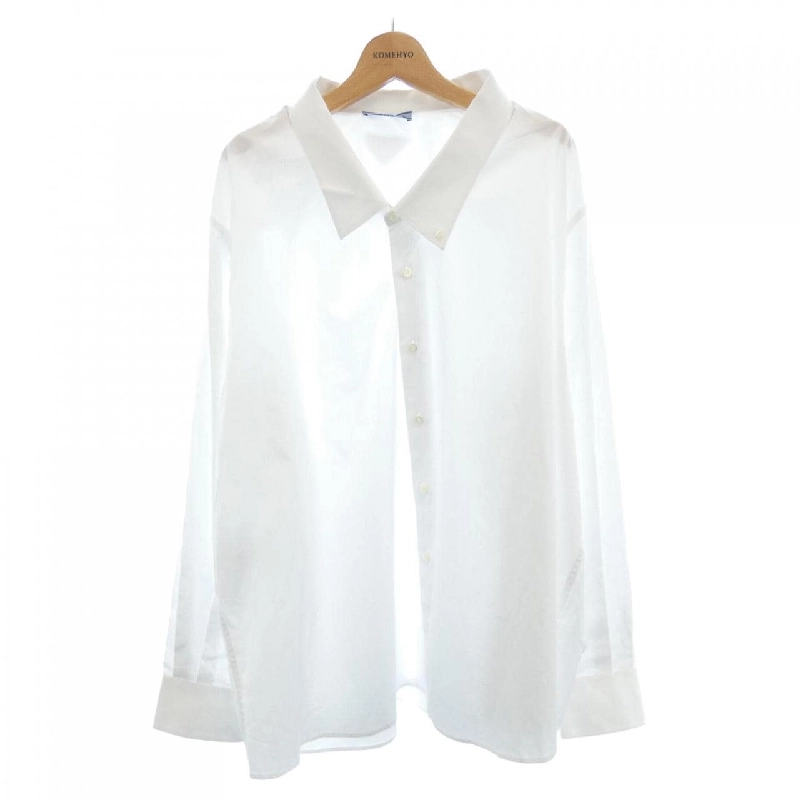 Áo sơ mi POPLIN PRADA TỪ SÀN DIỄN P480I SOOO 1XV2 - Hàng hiệu Chính hãng 808445