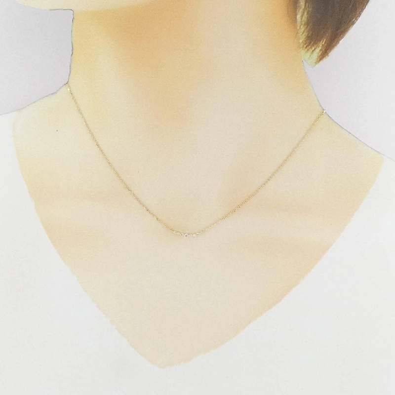 K18YG Dây chuyền kim cương 0.07CT - Hàng hiệu Chính hãng 857972