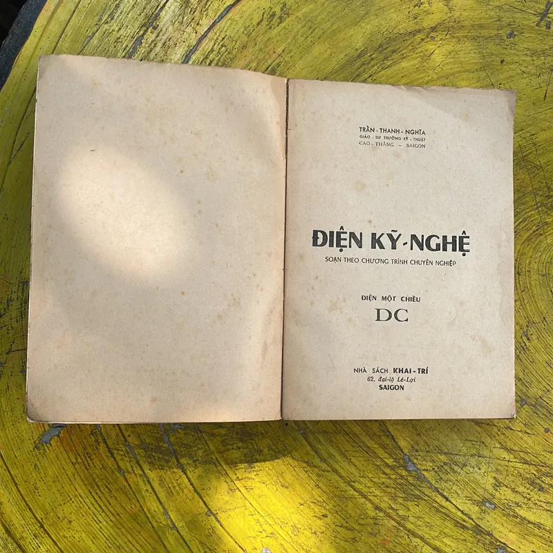 ĐIỆN KỸ NGHỆ ĐIỆN MỘT CHIỀU- giáo sư trần thanh nghĩa Trường Bách khoa Trung cấp TTKT  713185