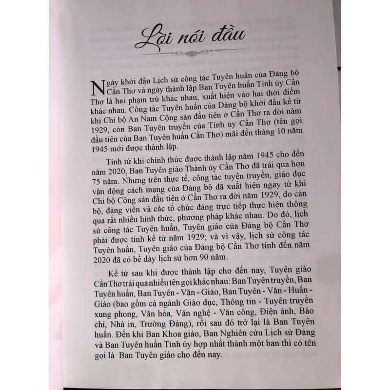 Lịch sử Tuyên giáo Cần Thơ (1929 - 2020)  620206