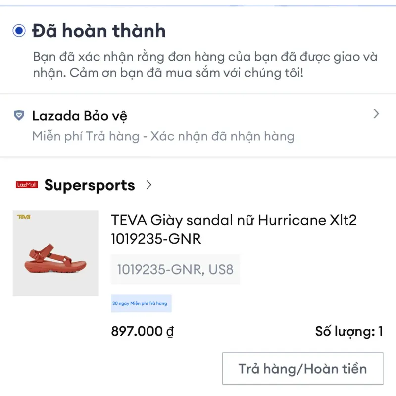 Sandal Teva Nữ Hurricane Xlt2 Suppersoprt size US8 Cam đất 1019133