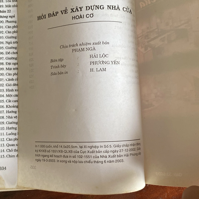 HỎI ĐÁP VỀ XÂY DỰNG NHÀ CỬA PHONG THỦY (XB 2003) 473269