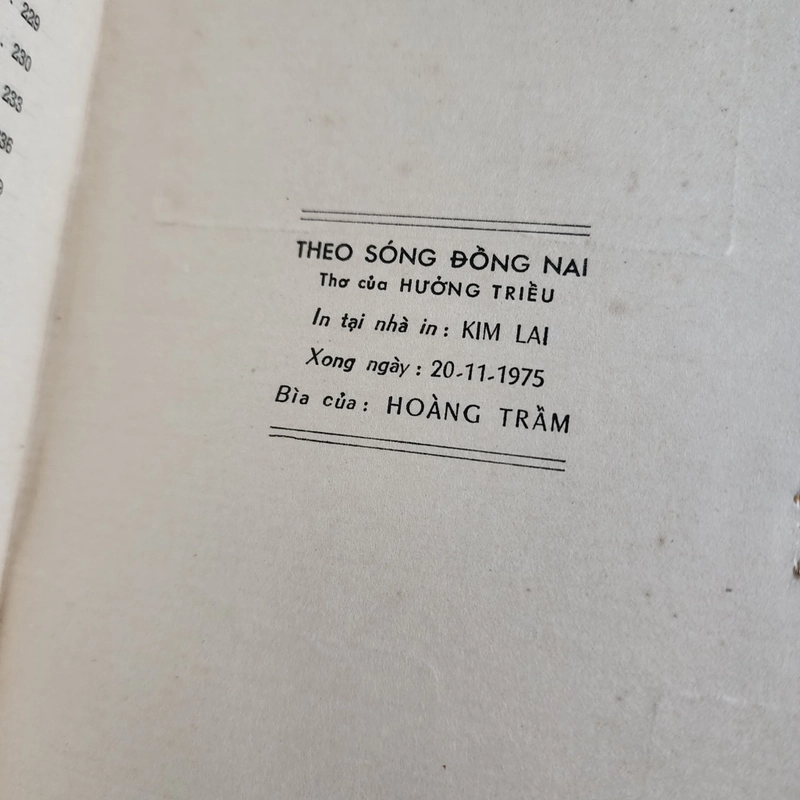 Thoe sóng Đồng Nai tuyển tập thơ 30 năm 1943 - 1973 | Hưởng Triều 519820
