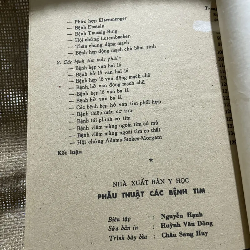 PHẪU THUẬT CÁC BỆNH VỀ TIM- Bác ĐI NGUYỄN KHÁNH DƯ- 1983 925829