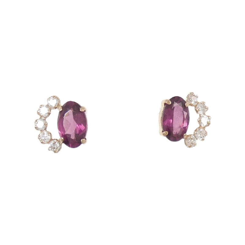 K18PG/K10PG Garnet Bông tai - Hàng hiệu Chính hãng 868890