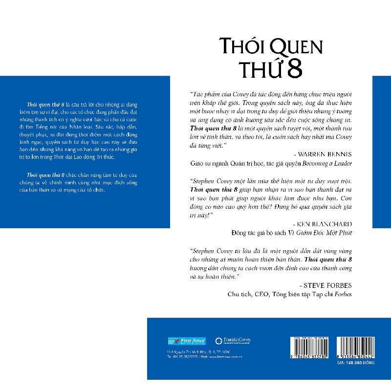 Thói Quen Thứ 8 - Từ Hiệu Quả Đến Vĩ Đại (Bìa Cứng) - Stephen R. Covey 27859