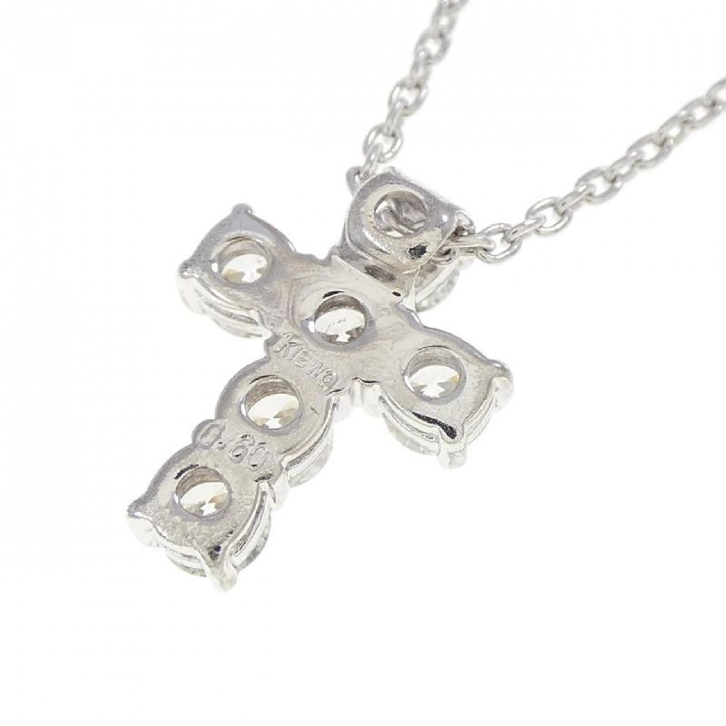 K18WG Dây chuyền kim cương chéo 0.60CT - Hàng hiệu chính hãng 862505