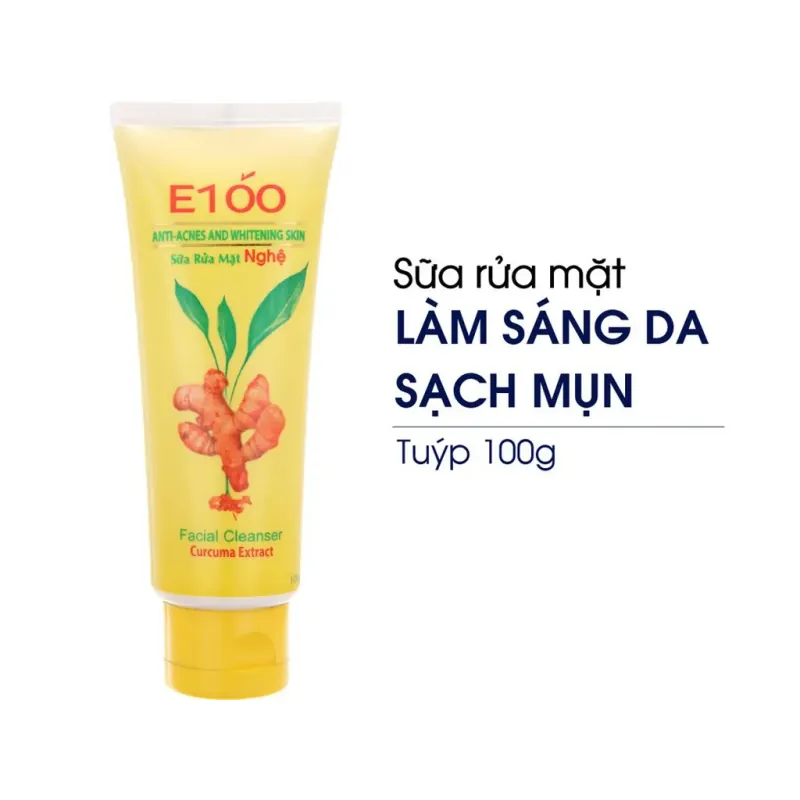 Sữa rửa mặt nghệ E100 SÁNG DA ngăn ngừa mụn 100g 784517