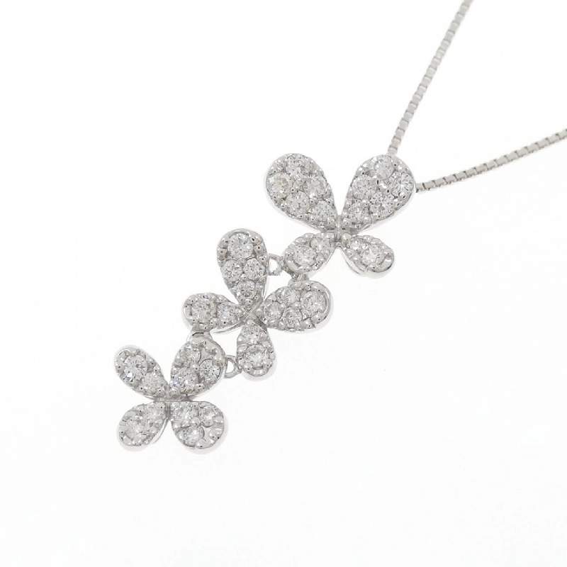 K18WG Hoa Pave Dây Chuyền Kim Cương 0.48CT - Hàng hiệu Chính hãng 859881