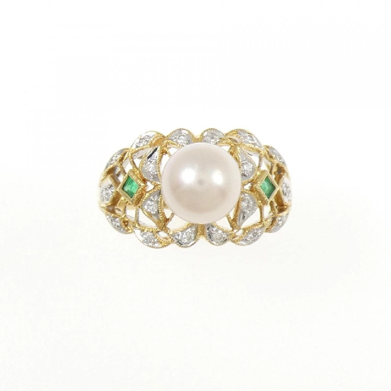 Nhẫn ngọc trai Akoya K18YG/K18WG 7.3mm 665649