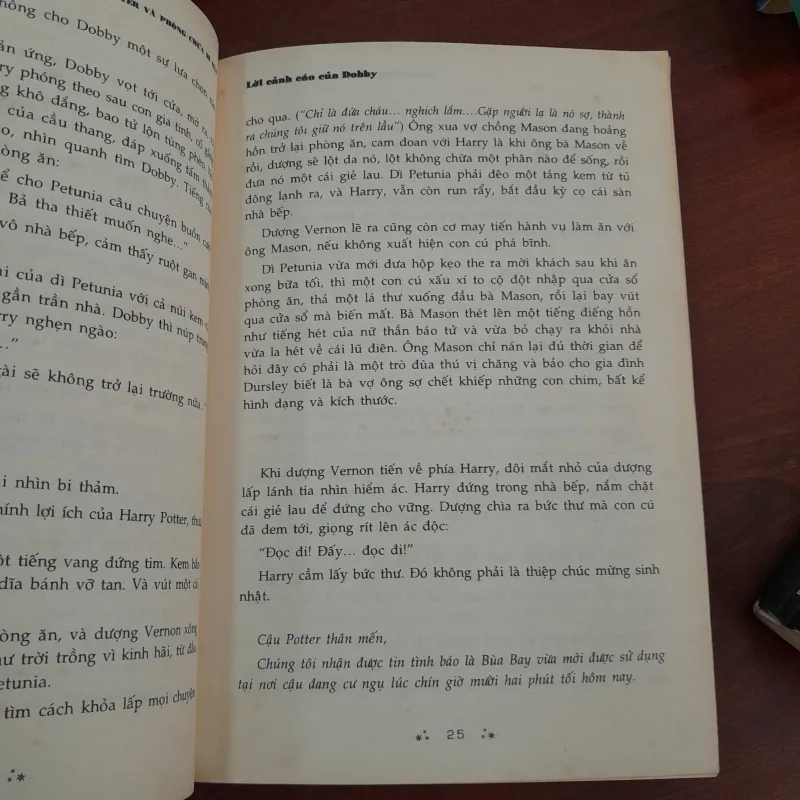 HARRY POTTER VÀ PHÒNG CHỨA BÍ MẬT - J.K.ROWLING ( LÝ LAN DỊCH) 1002340