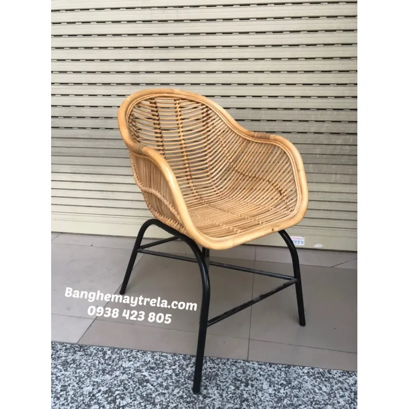 Ghế chân sắt mây 717555