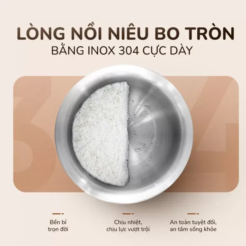 Nồi cơm UNIE URC612 – Giảm đường trong cơm, hỗ trợ ăn kiêng hiệu quả 573066